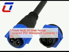 3 Power Multi Pin αρσενικός θηλυκός σύνδεσμος IP67 Αδιάβροχος σύνδεσμος 5 πιν