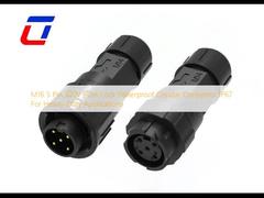 M16 5 Pin 300V Push Lock Πυρόστερος κυκλικός σύνδεσμος IP67 για εφαρμογές βαριάς χρήσης