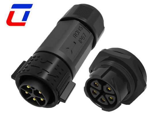 Αδιάβροχο 5pin αρσενικό θηλυκό σύνδεσμο IP67 30A σύνδεσμοι υψηλού ρεύματος