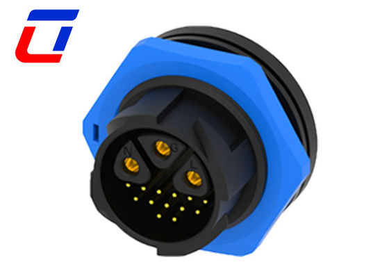30A 3 Πιν υδροστερό καλώδιο συνδετήρα IP67 16 Πιν αυτοκλείδωσης πολυ πυρήνα δομή