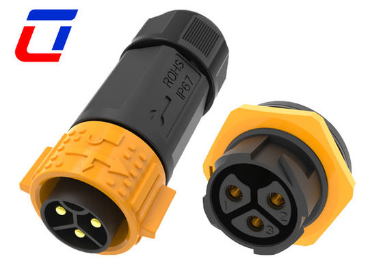 50A εξωτερικός αδιάβροχος σύνδεσμος IP67 600V 3 καρφίτσες σύνδεσμος άνδρα προς γυναίκα
