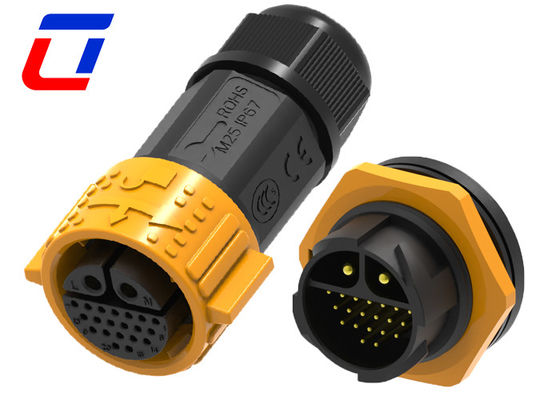 2 πιν Power Waterproof Cable Connector 20 πιν εξωτερικά ηλεκτρικά καλώδια