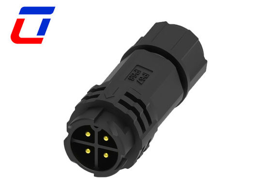 M19 300V 10A Αδιάβροχος συνδετήρας LED 4 πινών Αδιάβροχοι συνδετήρες καλωδίου συγκόλλησης