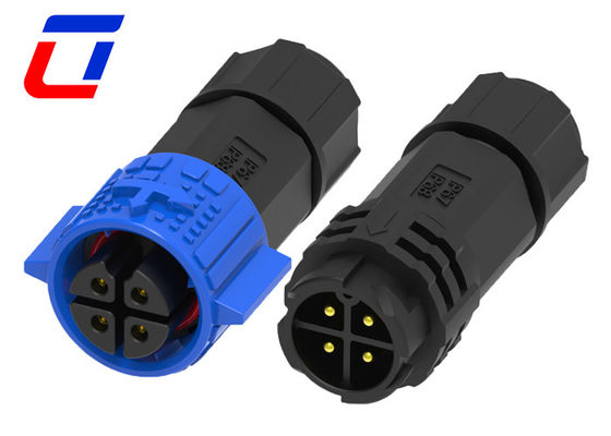 M19 300V 10A Αδιάβροχος συνδετήρας LED 4 πινών Αδιάβροχοι συνδετήρες καλωδίου συγκόλλησης