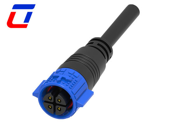 Καλώδιο Γυναίκα 4 Pin LED Αδιάβροχο σύνδεσμο M19 Panel Mount Αδιάβροχο σύνδεσμο