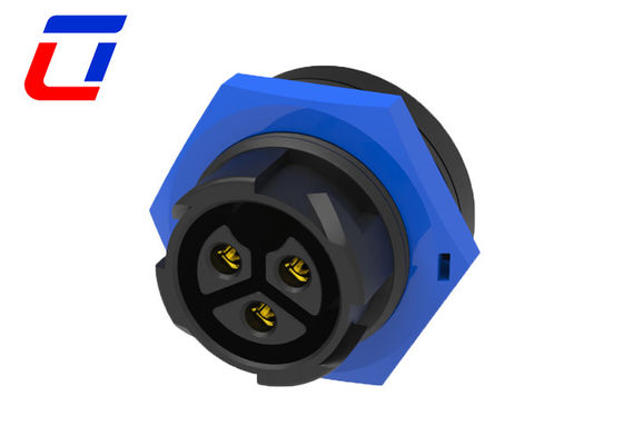 M19 LED 3 Pin Waterproof Connector αρσενικό καλώδιο θηλυκό πίνακα Mount Connector 20A