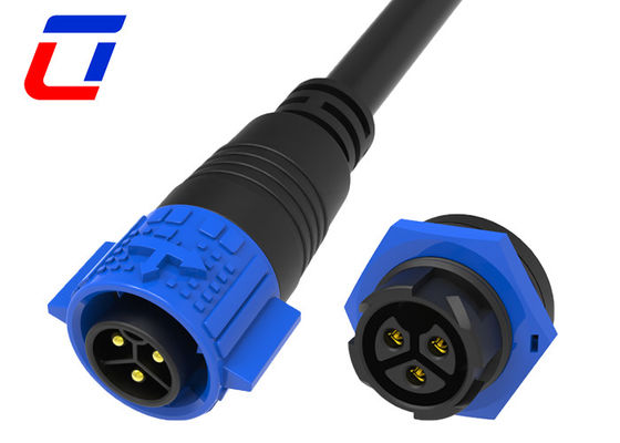 M19 LED 3 Pin Waterproof Connector αρσενικό καλώδιο θηλυκό πίνακα Mount Connector 20A