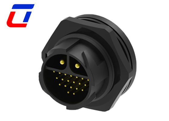 M25 Push Lock Waterproof Male Female Connector 2+20 Pin 14 Gauge Σύνδεσμοι καλωδίων