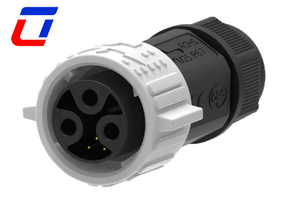 3+2 Pin Panel Mount Waterproof Male Female Connector 50A M25 Γρήγορη κλειδαριά