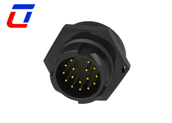 18 Pin Push Lock Αδιάβροχος σύνδεσμος δεδομένων αρσενικό πίνακα Mount κυκλικός σύνδεσμος