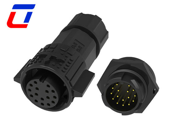 18 Pin Push Lock Αδιάβροχος σύνδεσμος δεδομένων αρσενικό πίνακα Mount κυκλικός σύνδεσμος