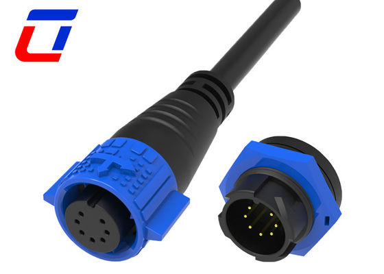 7 πιν ηλεκτρικές 12V αδιάβροχες συνδέσεις καλωδίων IP67 M19 σύνδεσμος καλωδίων γρήγορου κλειδώματος