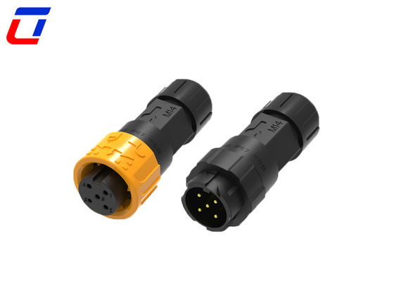 M16 5 Pin 300V Push Lock Πυρόστερος κυκλικός σύνδεσμος IP67 για εφαρμογές βαριάς χρήσης