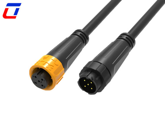 M16 5 Pin 300V Push Lock Πυρόστερος κυκλικός σύνδεσμος IP67 για εφαρμογές βαριάς χρήσης