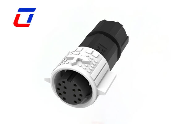 Αδιάβροχος σύνδεσμος Push Locking 14 Pin M19 OEM με επιχρύσωση και συνδέσμους καλωδίων