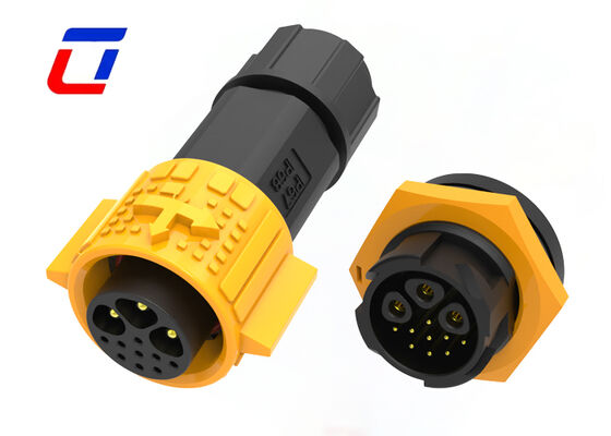 Circular Waterproof Connector M19 3+9 Pin PA66 IP67 Wire To Board Connector