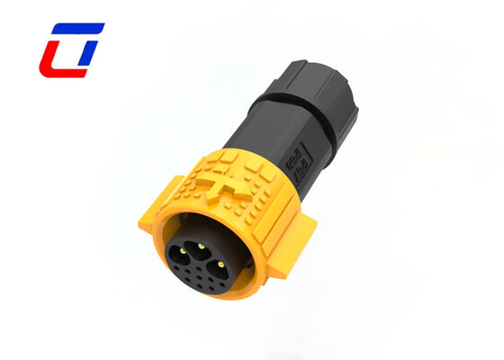 Circular Waterproof Connector M19 3+9 Pin PA66 IP67 Wire To Board Connector