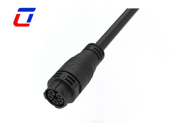 M25 5 Pin Electrical Wire To Wire Connectors 300V Round Waterproof Connector