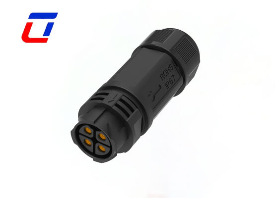 M25 4 Pin Αρσενικό Θηλυκό Σύνδεσμος ROHS Push Locking Wire To Wire Power connector