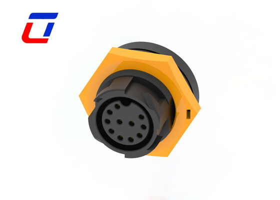M19 11Pin IP67 Panel Mount Connector Push Pull Βιομηχανικό Βύσμα Socket Για Δεδομένα