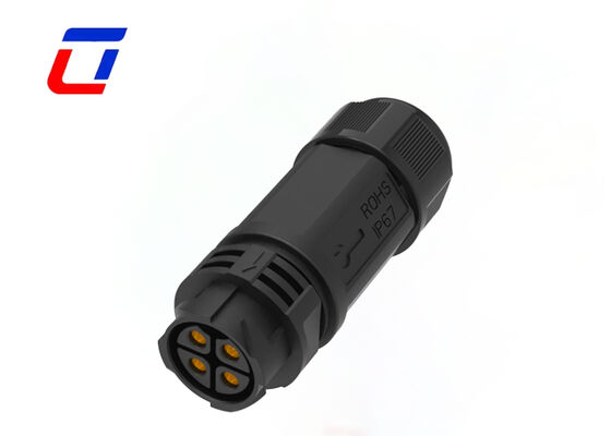 M25 4 Pin IP67 Συνδετήρας Ρεύματος 50A Ορειχάλκινος Καλώδιο σε Καλώδιο Αδιάβροχος Συνδετήρας με Κλείδωμα Push