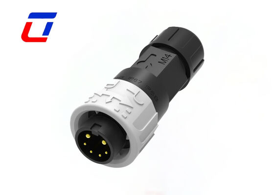 M16 2+4 Pin Connector Στρογγυλό IP67 Αδιάβροχο Πλαστικό Συνδετήρες Φωτισμού Εξωτερικού Χώρου
