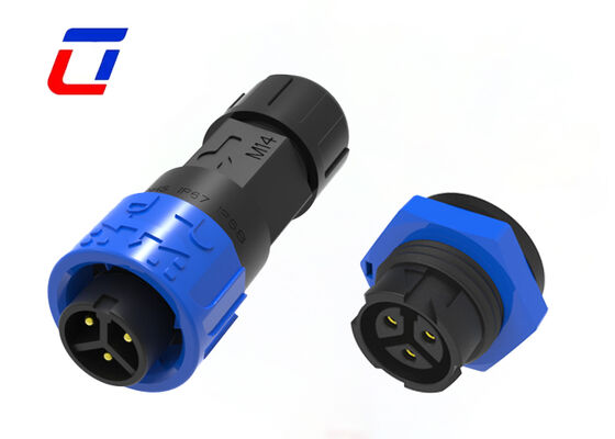 3Pin υδατοασφαλής πίνακα Mount Connector M16 σπρώξιμο κλειδώματος Power Connector