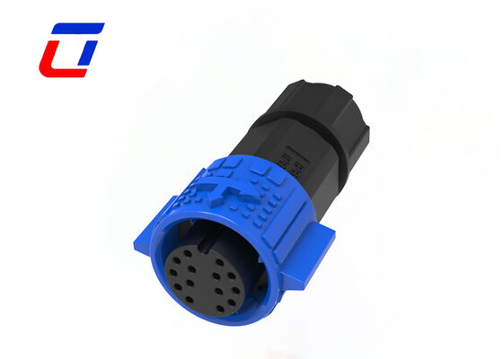 Αδιάβροχος σύνδεσμος δεδομένων Push Locking M19 14 Pin Nylon Led Wire To Wire Connector