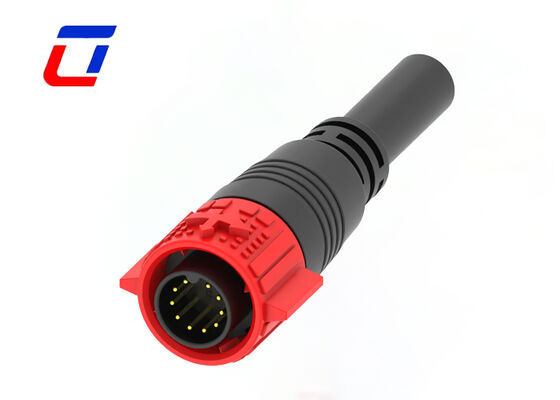PA66 M19 Συνδέτες καλωδίων έλξης και έλξης 10 πιν IP67 Διορθωμένος σύνδεσμος πλέγματος και πρίζας