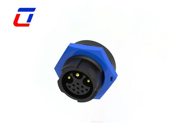 M19 3+9 Pin Αδιάβροχος LED Σύνδεσμος Αυτοασφάλισης Καλώδιο σε Πίνακα Σύνδεσμος IP67