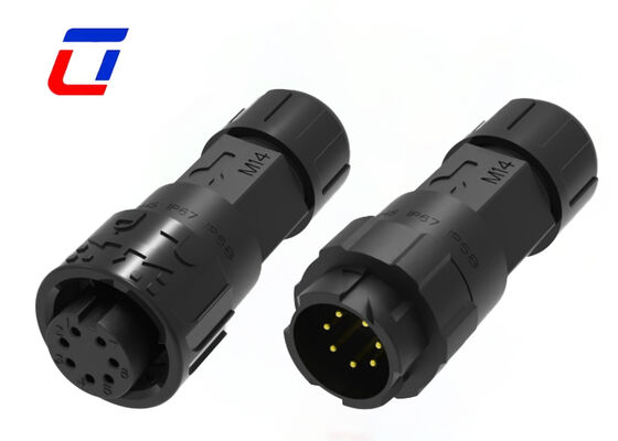 M16 Αδιάβροχος 7-Pin Connector Χαμηλής Τάσης Αυτοκινήτου Ορειχάλκινος Επιχρυσωμένος Σύνδεσμος