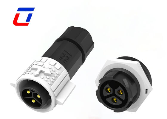 Ηλεκτρικός σύνδεσμος 3 πιν αδιάβροχων διαφράγματος M19 Συνδέσμος τοποθέτησης πάνελ