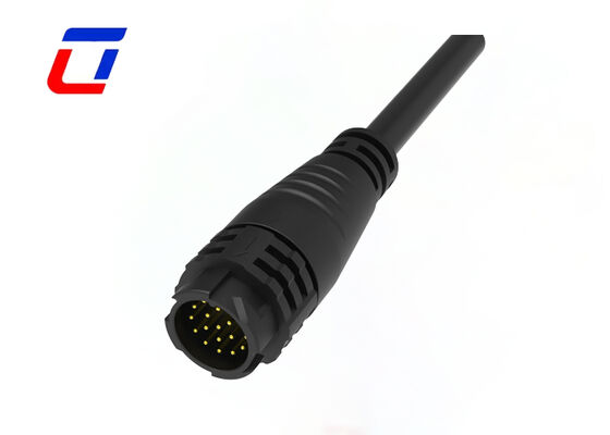 M19 Water Tight Wire Connectors 18 Pin Push Lock Connector IP67 Signal Transmission