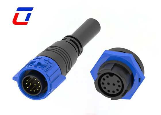 M19 11 Pin Αδιάβροχοι Σύνδεσμοι Καλωδίων 300 Volt PA66 Push Pull Data Connectors