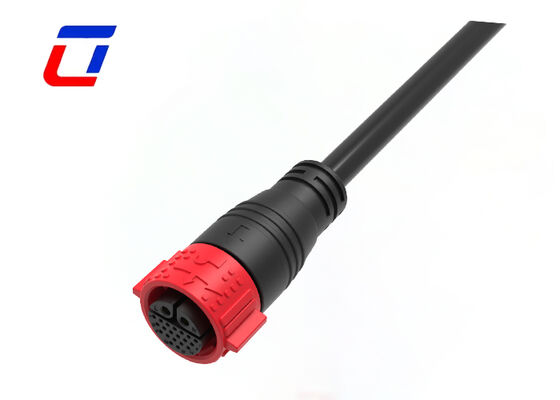 2+20 Pin Waterproof Connector M25 Outdoor IP67 Cable Connectors Signal Panel