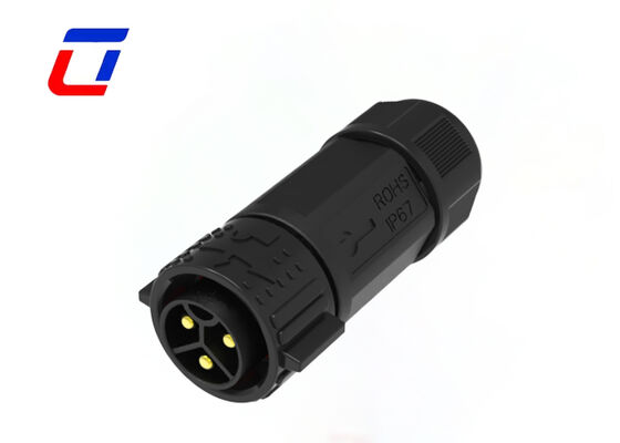M25 3 Pin 50A Σύνδεσμος από άνδρα σε γυναίκα IP67 Αδιάβροχοι ηλεκτρικοί σύνδεσμοι 600V