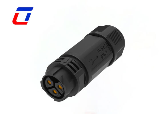 M25 3 Pin 50A Σύνδεσμος από άνδρα σε γυναίκα IP67 Αδιάβροχοι ηλεκτρικοί σύνδεσμοι 600V