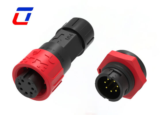 IP67 M16 7 Pin 300V Υποδοχές LED χαμηλής τάσης Κυκλικές αρσενικές θηλυκές υποδοχές