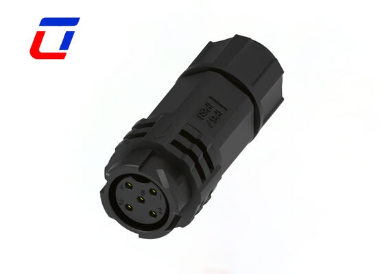 5 Pin M19 Power Connector Αδιάβροχο Πλαστικό PA66 20A Αρσενικό Θηλυκό Push Lock Connector