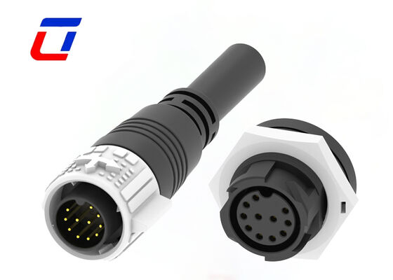 PA66 M19 11 Pin Panel Mount Κυκλικός σύνδεσμος Quick Lock Υποδοχές σήματος IP67 Αδιάβροχοι