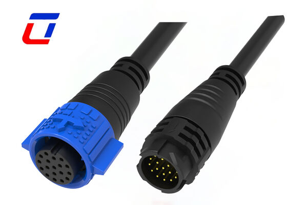 M19 IP67 18 Pin Connector εξωτερικού καλωδίου Αδιάβροχο γρήγορο σύνδεσμο για εξοπλισμό επικοινωνιών