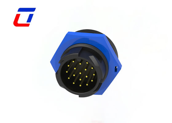 M19 IP67 18 Pin Connector εξωτερικού καλωδίου Αδιάβροχο γρήγορο σύνδεσμο για εξοπλισμό επικοινωνιών