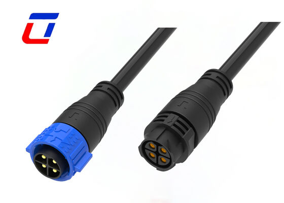 M25 4 Pin 50A Βιομηχανικός αδιάβροχος σύνδεσμος ισχύος IP67 Σχηματισμένος σύνδεσμος καλωδίου