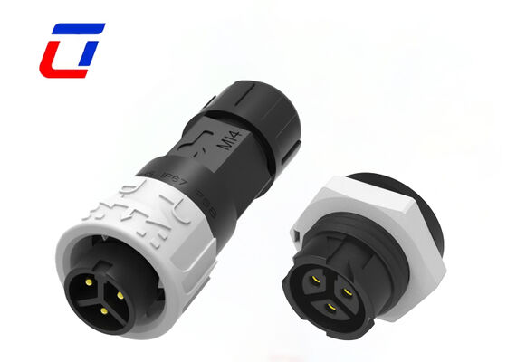 M16 3 Pin 10A πλαστικές ανδρικές θηλυκές συνδέσεις Push Lock Αδιάβροχος σύνδεσμος ισχύος