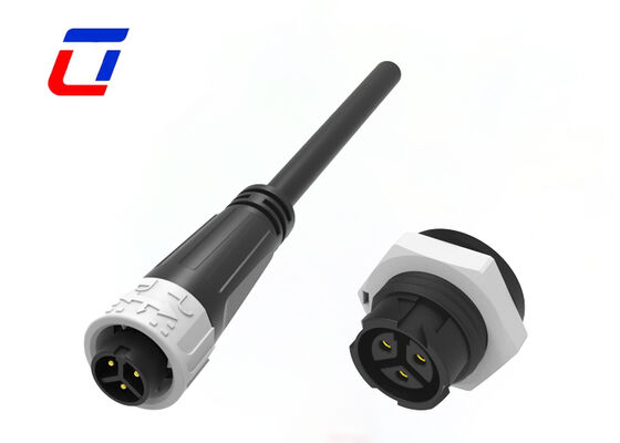 M16 3 Pin 10A πλαστικές ανδρικές θηλυκές συνδέσεις Push Lock Αδιάβροχος σύνδεσμος ισχύος