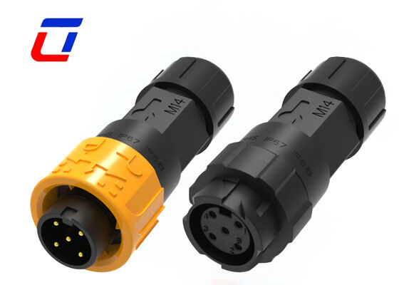 8A M16 5 Pin Outdoor Power Connector Πλαστικό PA66 300V Αδιάβροχο Connector Quick Lock
