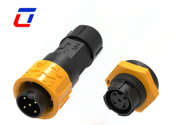 8A M16 5 Pin Outdoor Power Connector Πλαστικό PA66 300V Αδιάβροχο Connector Quick Lock