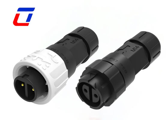 IP67 M16 10A 2 πιν υδατοασφαλείς συνδετήρες ODM Push Lock κυκλικός σύνδεσμος τροφοδοσίας καλωδίου