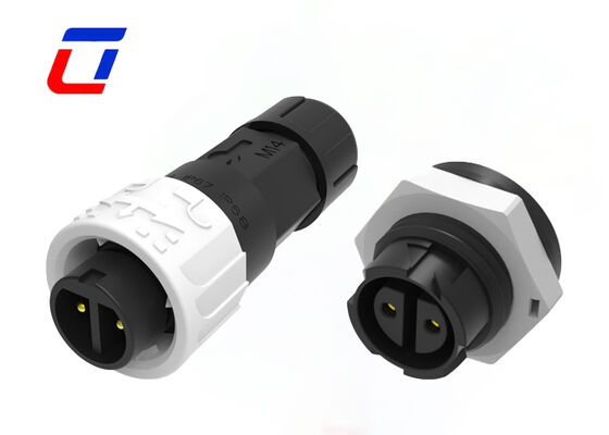 IP67 M16 10A 2 πιν υδατοασφαλείς συνδετήρες ODM Push Lock κυκλικός σύνδεσμος τροφοδοσίας καλωδίου