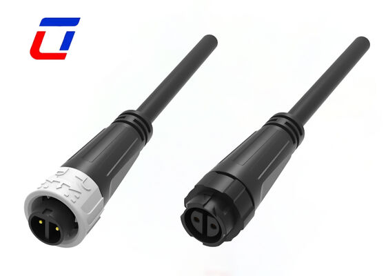 IP67 M16 10A 2 πιν υδατοασφαλείς συνδετήρες ODM Push Lock κυκλικός σύνδεσμος τροφοδοσίας καλωδίου